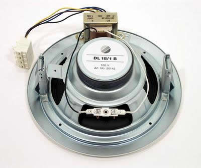 Visaton DL18/1B 100 Volt Ceiling Speaker, rear view.