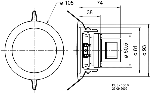 Loudspeaker Driver Dimensions and Measurements - all dimensions in mm (approx.)