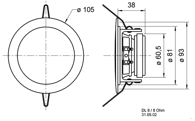 Loudspeaker Driver Dimensions and Measurements - all dimensions in mm (approx.)