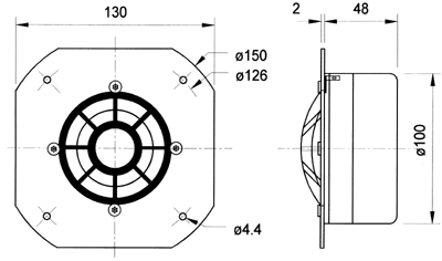 Loudspeaker Driver Dimensions and Measurements - all dimensions in mm (approx.)