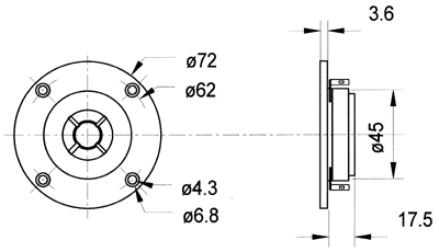 Loudspeaker Driver Dimensions and Measurements - all dimensions in mm (approx.)