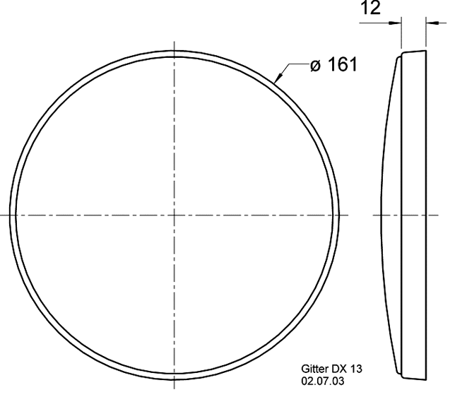 DX13 Grille Dimensions