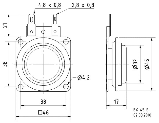 Loudspeaker Driver Dimensions and Measurements - all dimensions in mm (approx.)