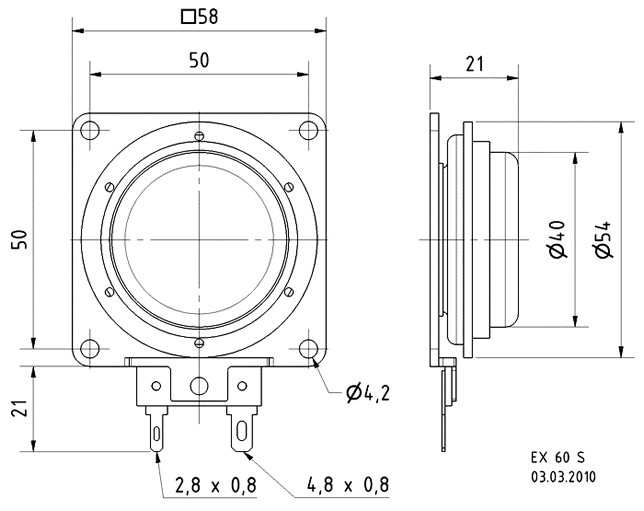 Loudspeaker Driver Dimensions and Measurements - all dimensions in mm (approx.)