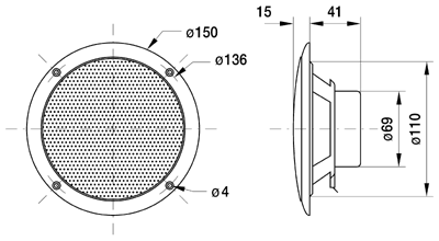 Loudspeaker Driver Dimensions and Measurements - all dimensions in mm (approx.)