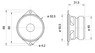 Loudspeaker Driver Dimensions and Measurements - all dimensions in mm (approx.)