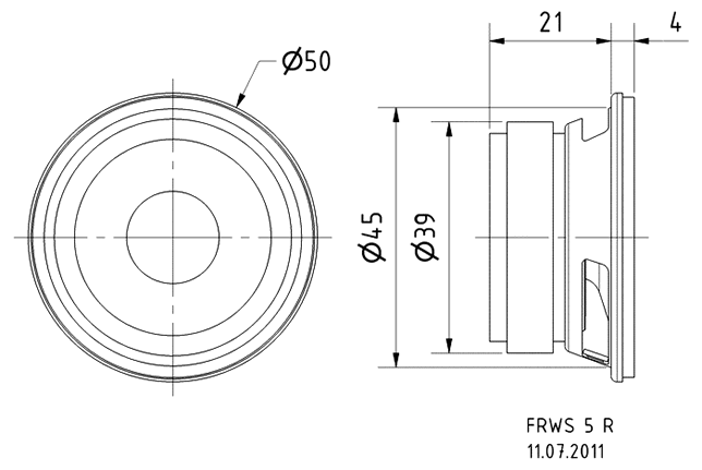 Loudspeaker Driver Dimensions and Measurements - all dimensions in mm (approx.)