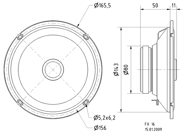 Loudspeaker Driver Dimensions and Measurements - all dimensions in mm (approx.)