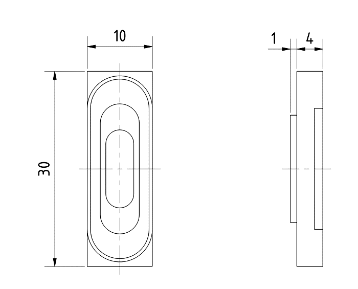 Visaton K 10.30 - 8 Ohm Miniature Speaker dimensions