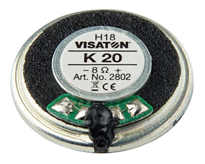 Rear View Visaton K20 - Ohm Miniature Speaker