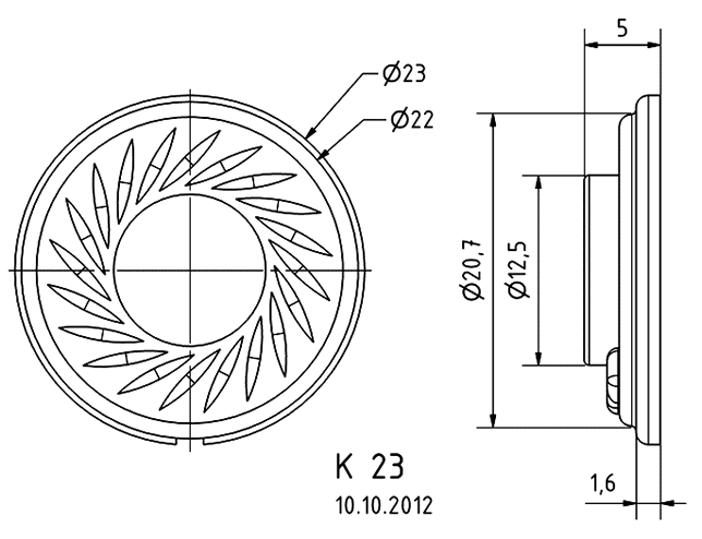 Loudspeaker Driver Dimensions and Measurements - all dimensions in mm (approx.)