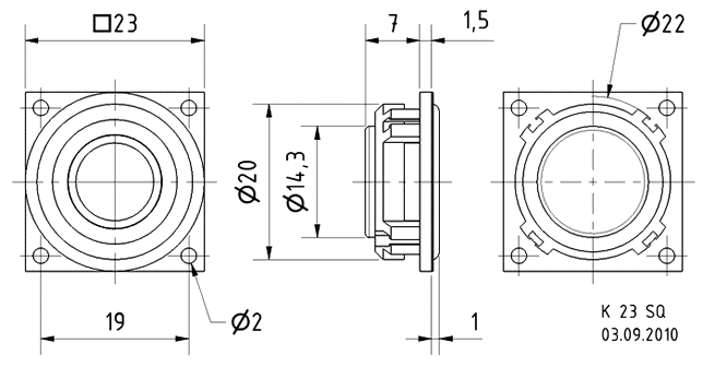 Loudspeaker Driver Dimensions and Measurements - all dimensions in mm (approx.)