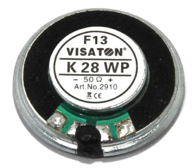 Visaton K28WP - 50 Ohm Miniature Speaker rear.