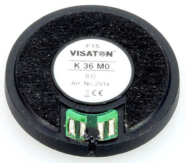 Visaton K36MO - 8 Ohm Miniature Speaker rear.