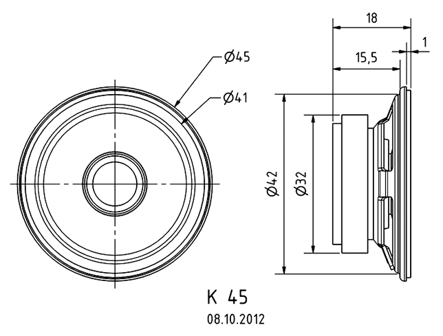 Loudspeaker Driver Dimensions and Measurements - all dimensions in mm (approx.)