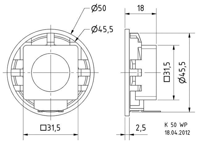 Loudspeaker Driver Dimensions and Measurements - all dimensions in mm (approx.)