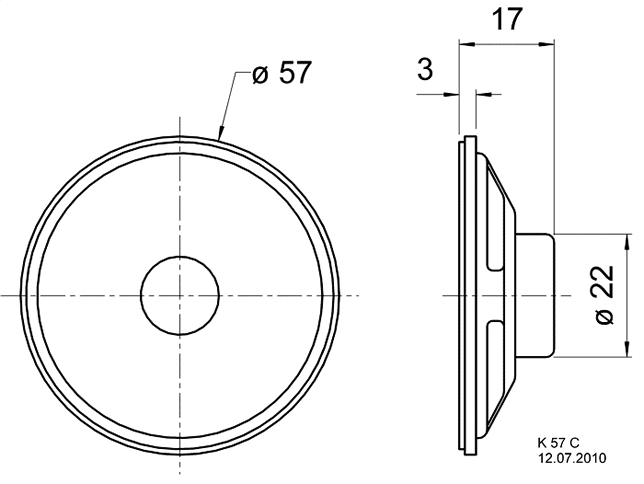 Loudspeaker Driver Dimensions and Measurements - all dimensions in mm (approx.)