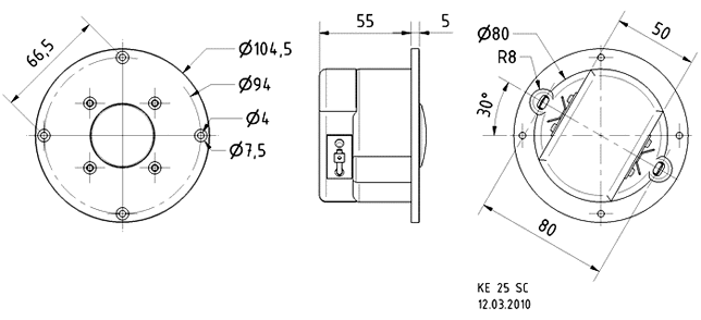 Loudspeaker Driver Dimensions and Measurements - all dimensions in mm (approx.)