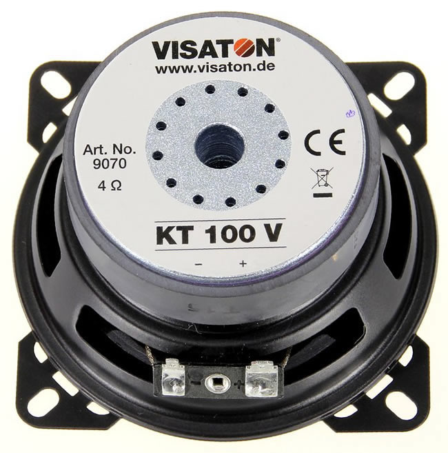 Visaton KT100V 4 Ohm 10cm Woofer (4") rear view.