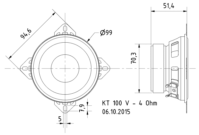 Loudspeaker Driver Dimensions and Measurements - all dimensions in mm (approx.)