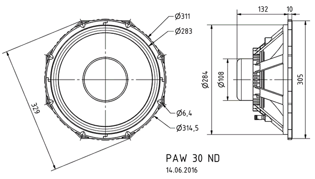 Loudspeaker Driver Dimensions and Measurements - all dimensions in mm (approx.)