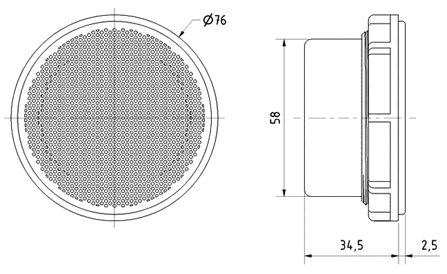 Loudspeaker Driver Dimensions and Measurements - all dimensions in mm (approx.)