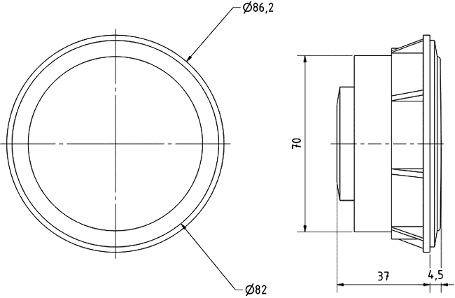 Loudspeaker Driver Dimensions and Measurements - all dimensions in mm (approx.)