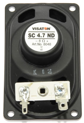 Visaton SC4.7ND - 8 Ohm full-range driver rear view.