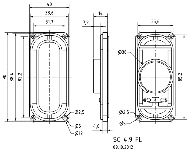 Loudspeaker Driver Dimensions and Measurements - all dimensions in mm (approx.)