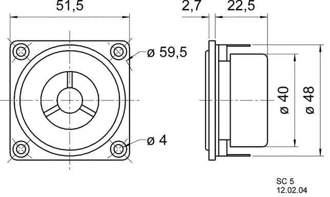 Loudspeaker Driver Dimensions and Measurements - all dimensions in mm (approx.)