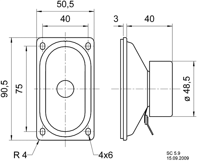 Loudspeaker Driver Dimensions and Measurements - all dimensions in mm (approx.)