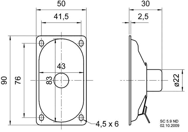 Loudspeaker Driver Dimensions and Measurements - all dimensions in mm (approx.)