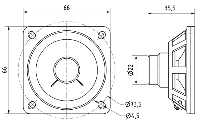 Loudspeaker Driver Dimensions and Measurements - all dimensions in mm (approx.)