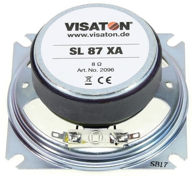 Visaton SL87XA - 8 Ohm Full Range Waterproof Speaker - rear view.