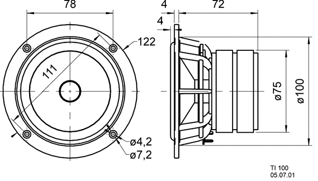 Loudspeaker Driver Dimensions and Measurements - all dimensions in mm (approx.)