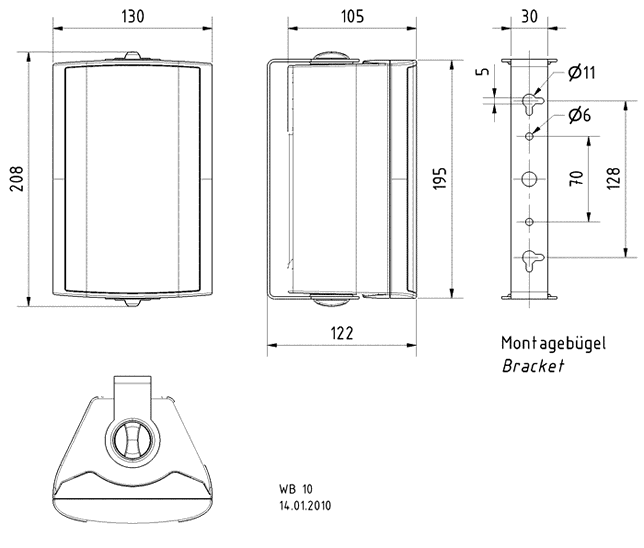 Loudspeaker Driver Dimensions and Measurements - all dimensions in mm (approx.)