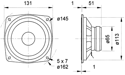 Loudspeaker Driver Dimensions and Measurements - all dimensions in mm (approx.)