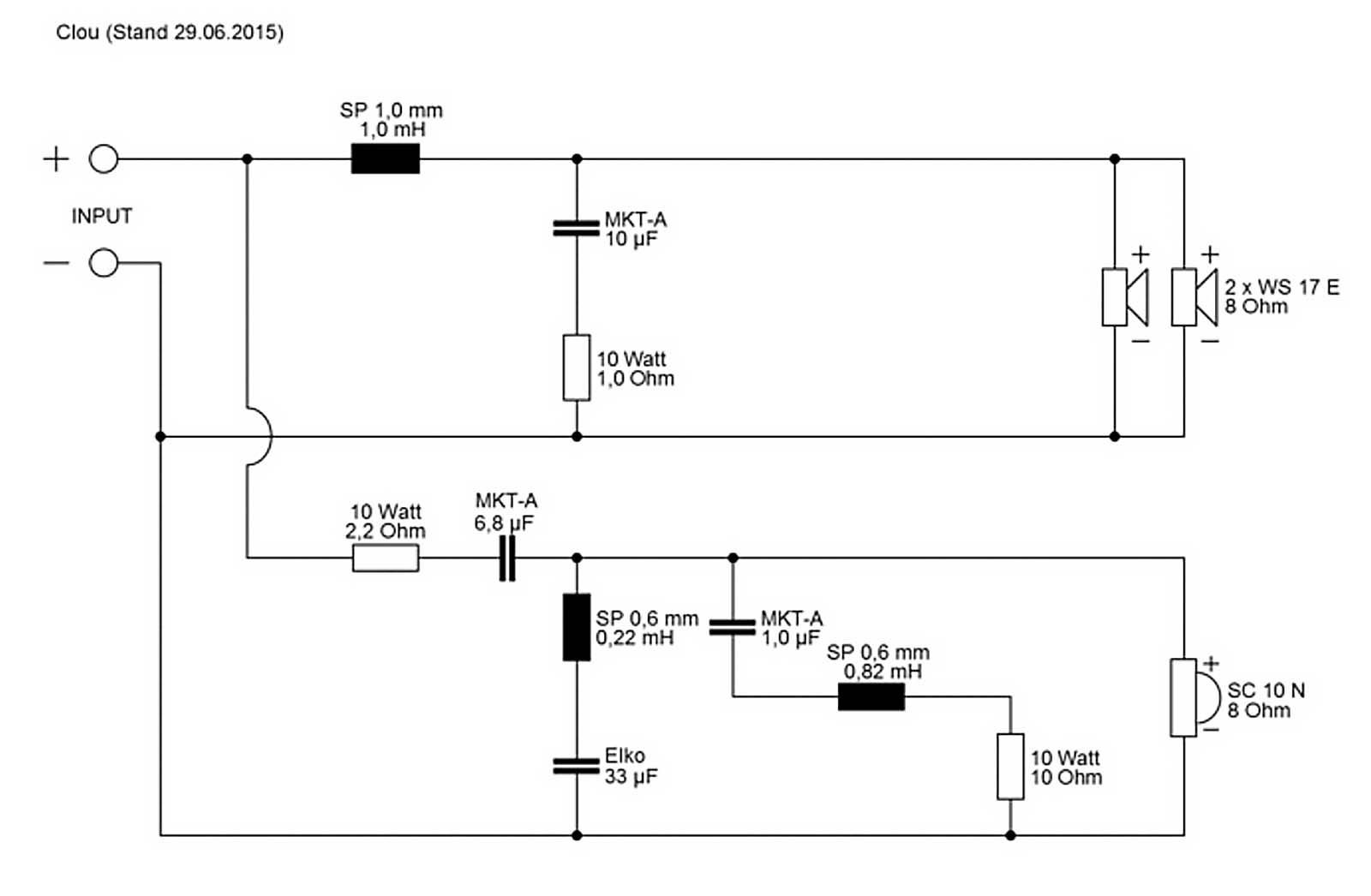 Speaker Kit Crossover Circuit