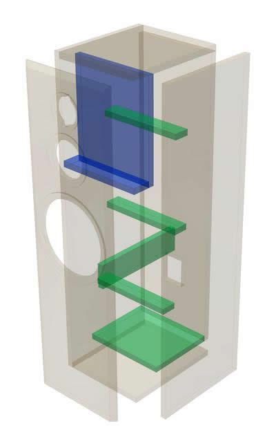 Exploded Speaker Box Drawing