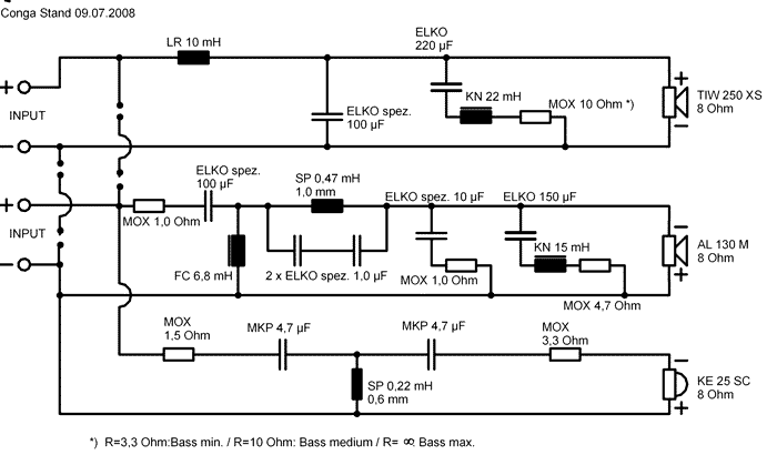 Speaker Kit Crossover Circuit