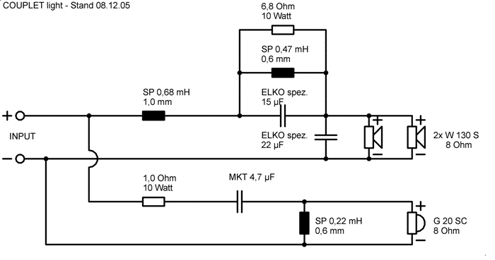 Speaker Kit Crossover Circuit