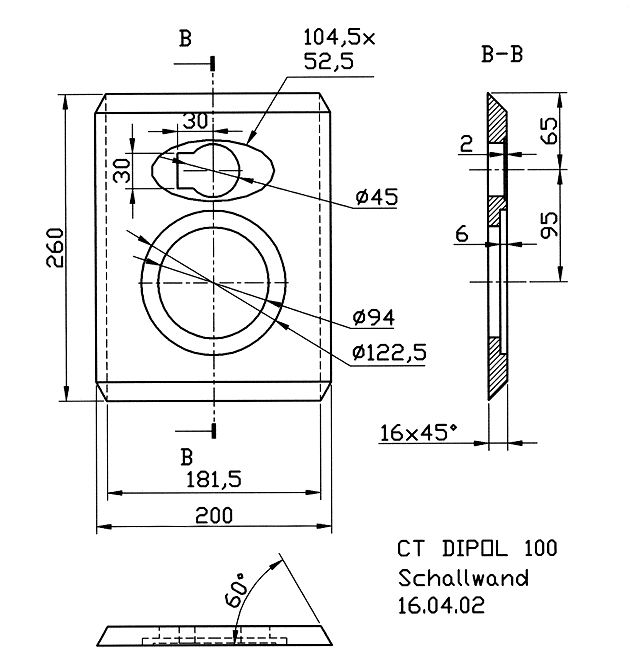 CT Dipol 100 Dimensions