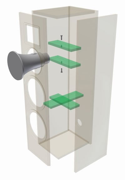 Exploded Speaker Box Drawing