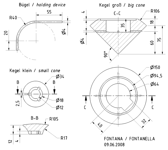 Loudspeaker Box Construction Diagram - all dimensions in mm.