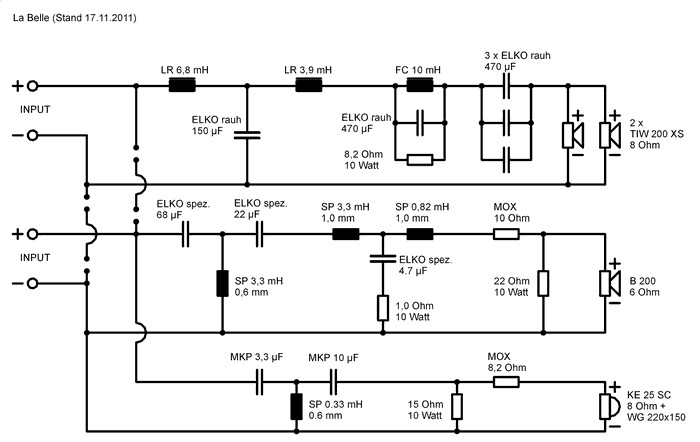 Speaker Kit Crossover Circuit