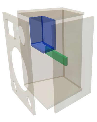 Exploded Speaker Box Drawing