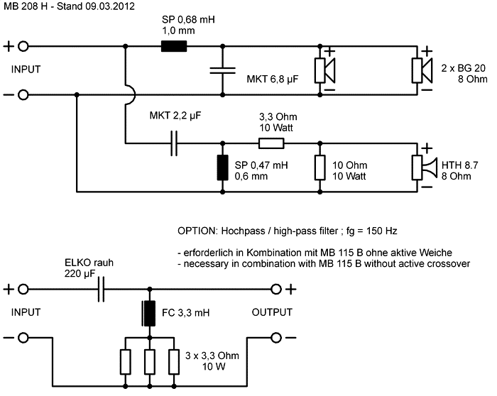 Speaker Kit Crossover Circuit