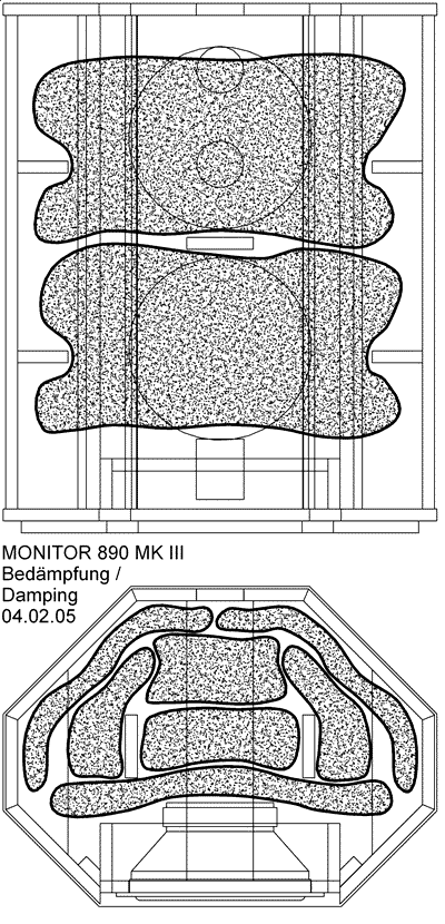 Monitor 890 MK III Speaker kit damping.