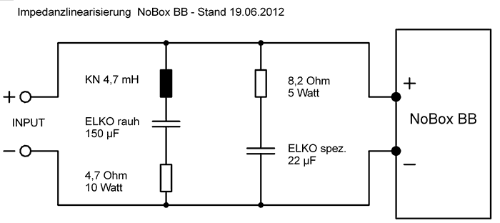 NoBox BB Impedance Linearisation Circuit - Optional (Not supplied)