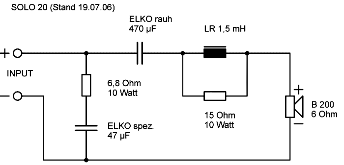 Speaker Kit Crossover Circuit